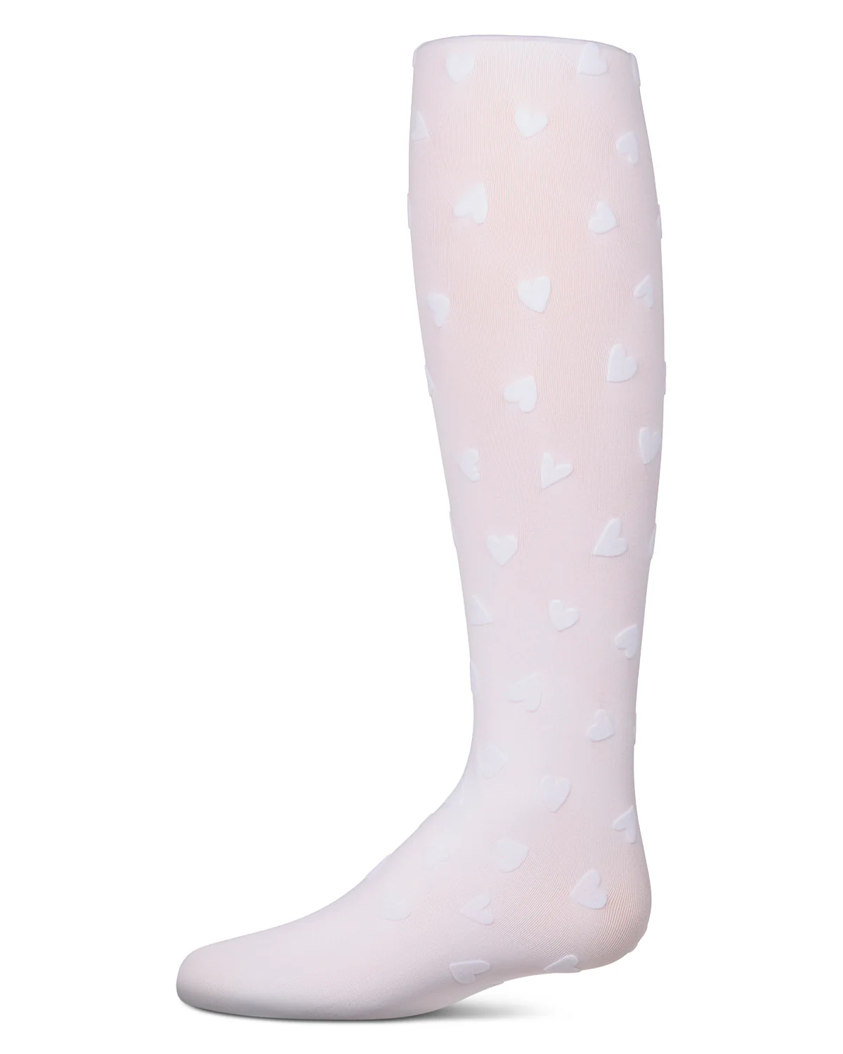 Girls "Heart To Heart" Flocked Opaque Fashion Tights – Image 4