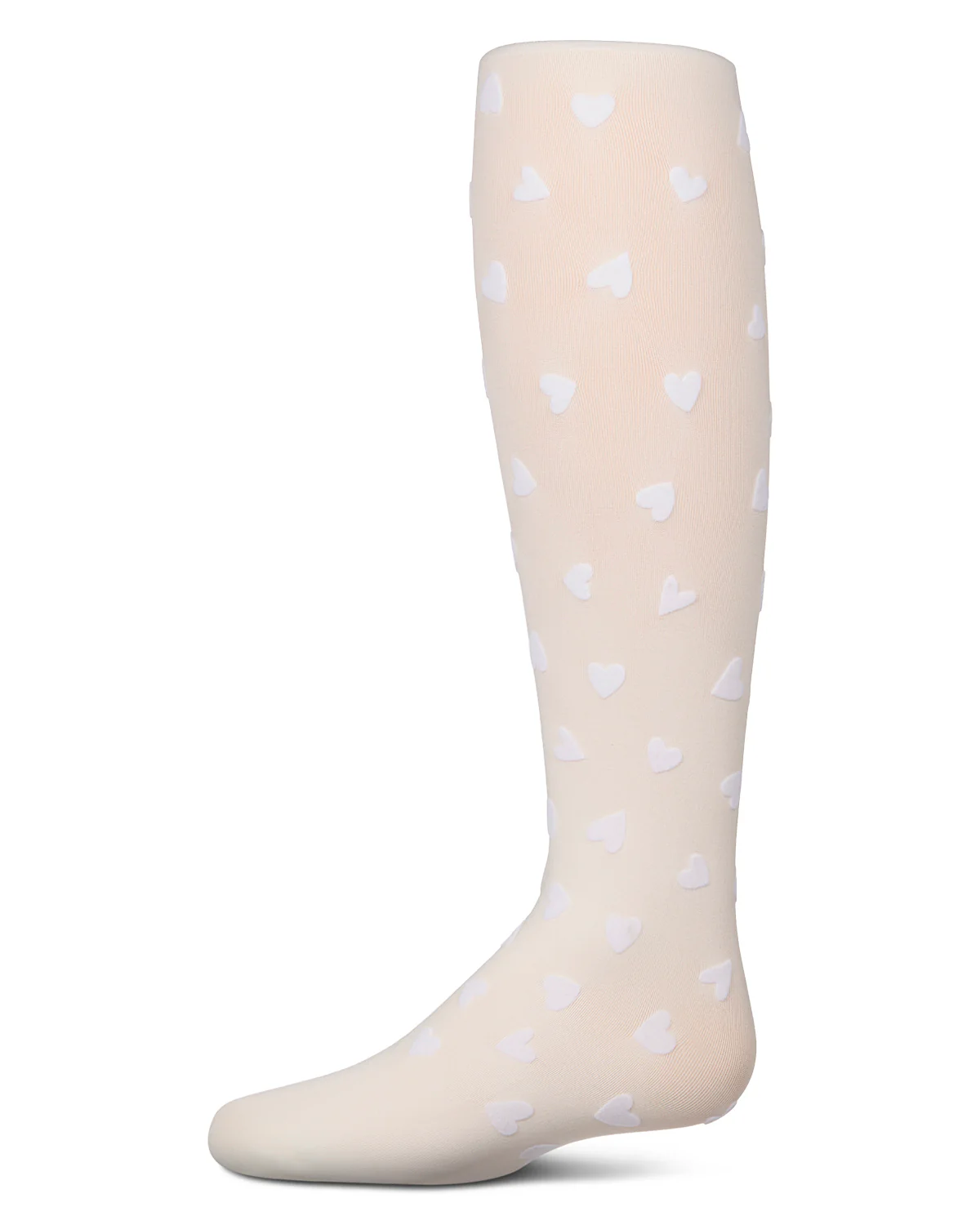 Girls "Heart To Heart" Flocked Opaque Fashion Tights – Image 3