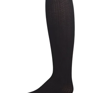 Girls Multi-Diamond Drop-Stitch Textured Cotton Rich Sweater Tights