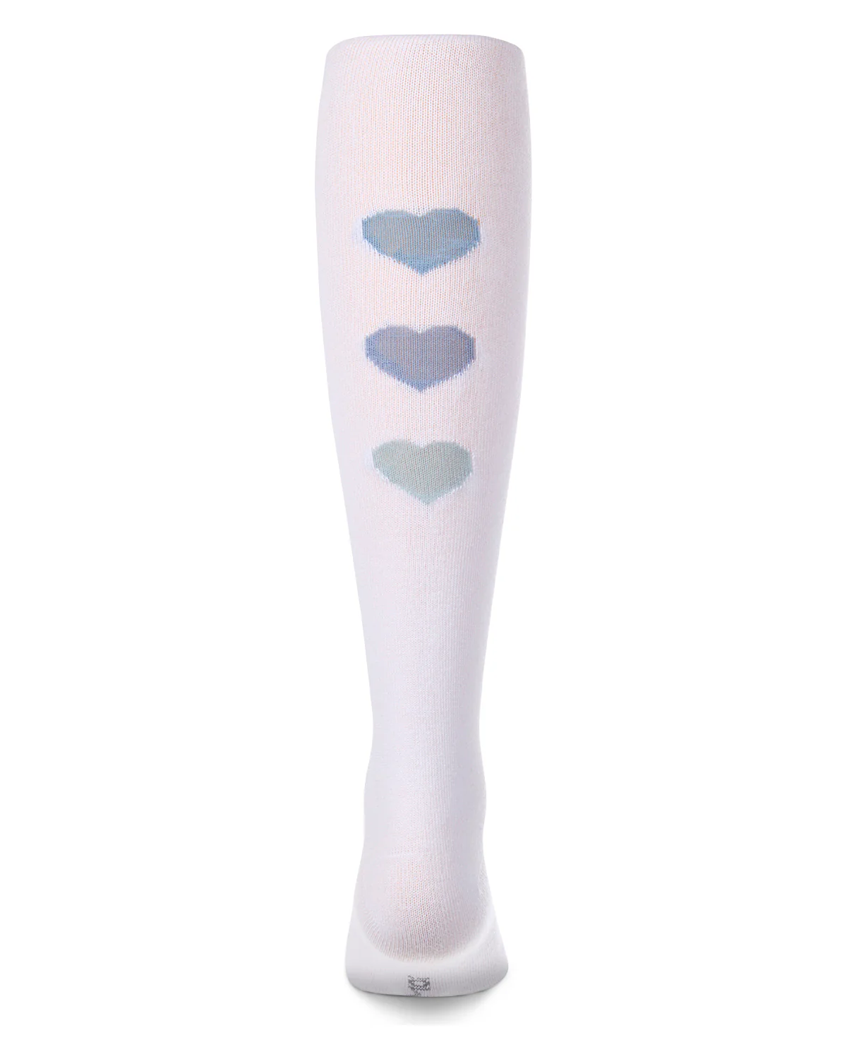 Girls "Triple Heart" Cotton-Rich Mini-Ribbed Fashion Sweater Tights – Image 3