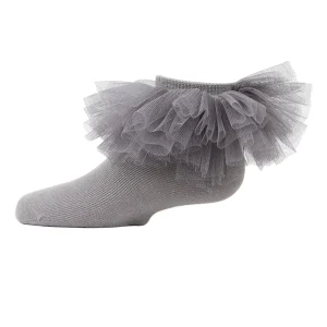 Girls' Oversized Tutu Ballerina Anklet Socks