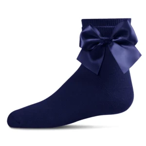 Girls' Silky Side Bow Anklet Socks