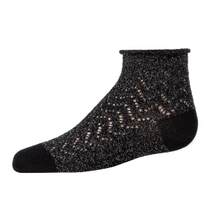 Fuzzy Shimmer Cotton Blend Anklet Socks