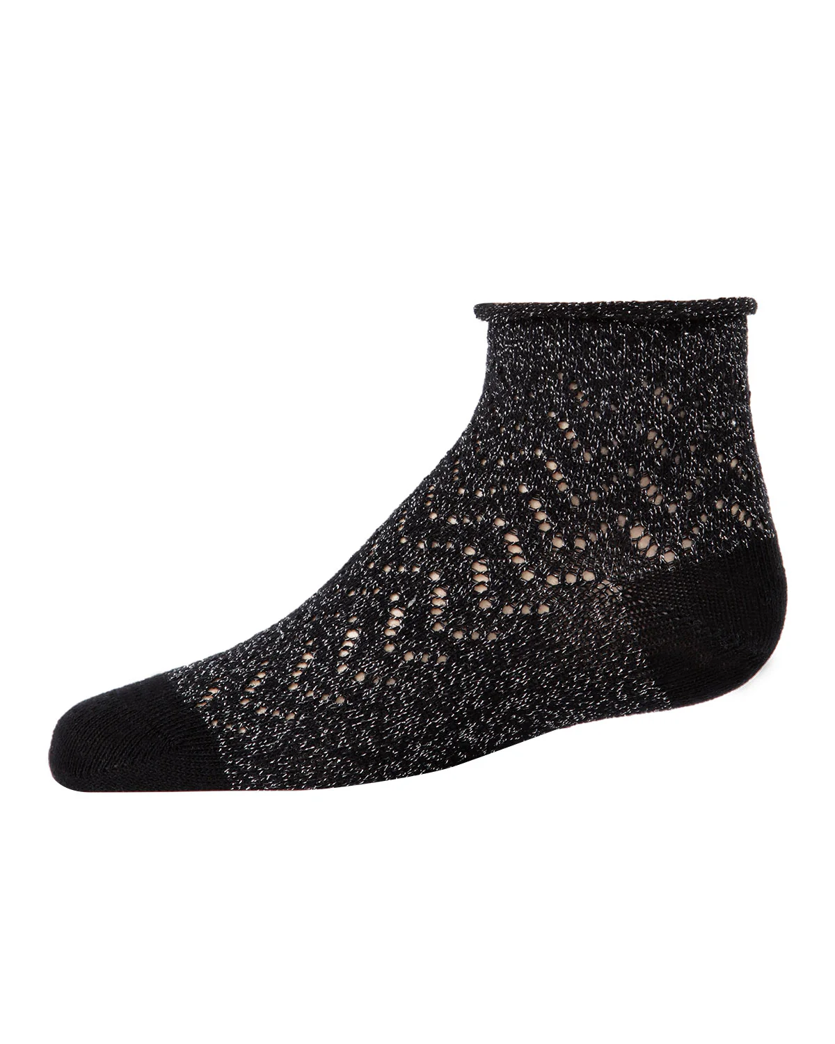 Fuzzy Shimmer Cotton Blend Anklet Socks – Image 2