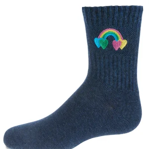 Rainbow Patch Kids Cotton Blend Crew Sock