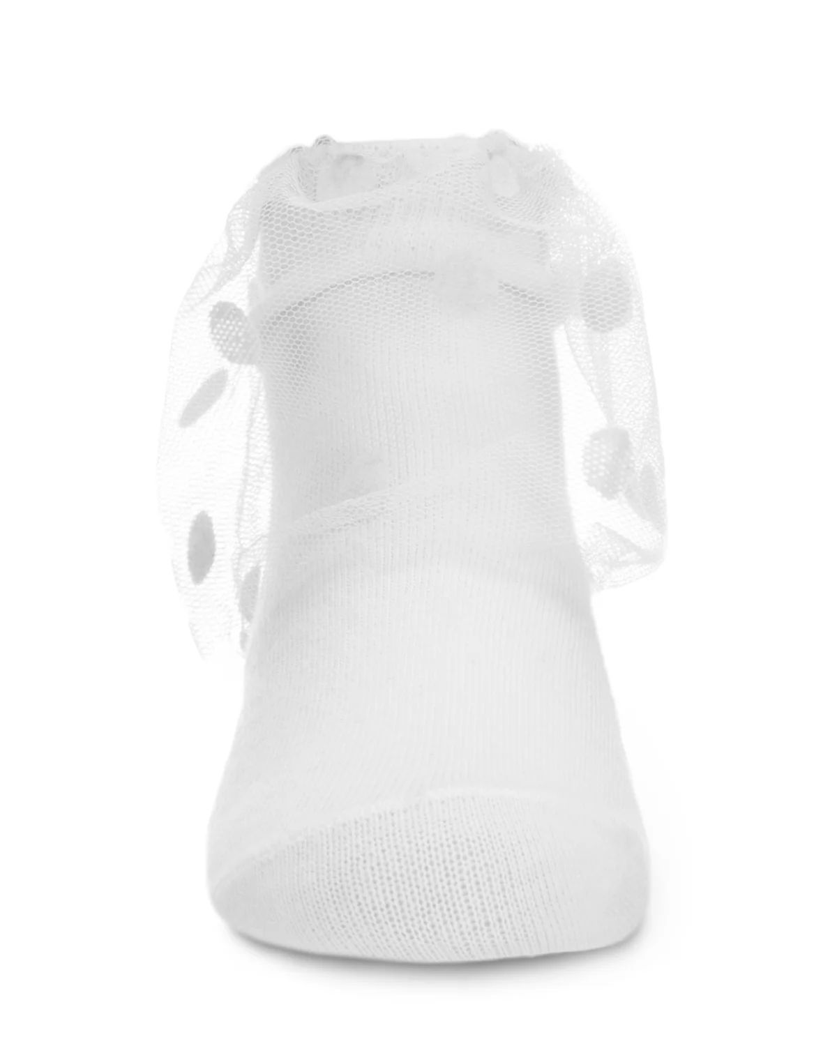 Flocked Dot Cotton Blend Tulle Anklet – Image 4