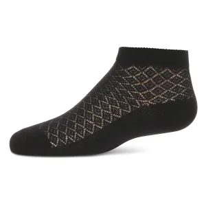 Girls' Diamond Sheer Anklet Socks