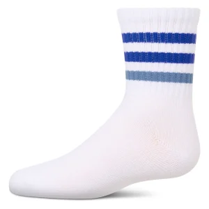 Girls' Two Tone Varsity Stripe Crew Socks
