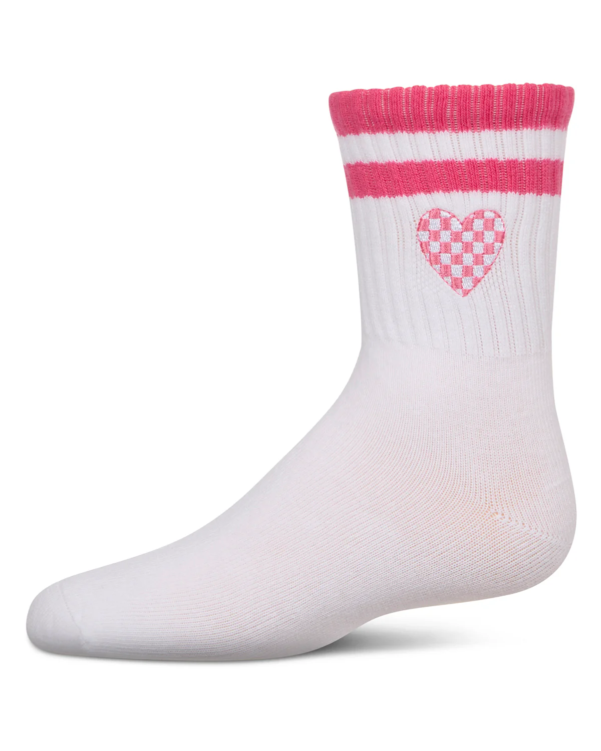 Girls' Checkered Heart Crew Socks – Image 4