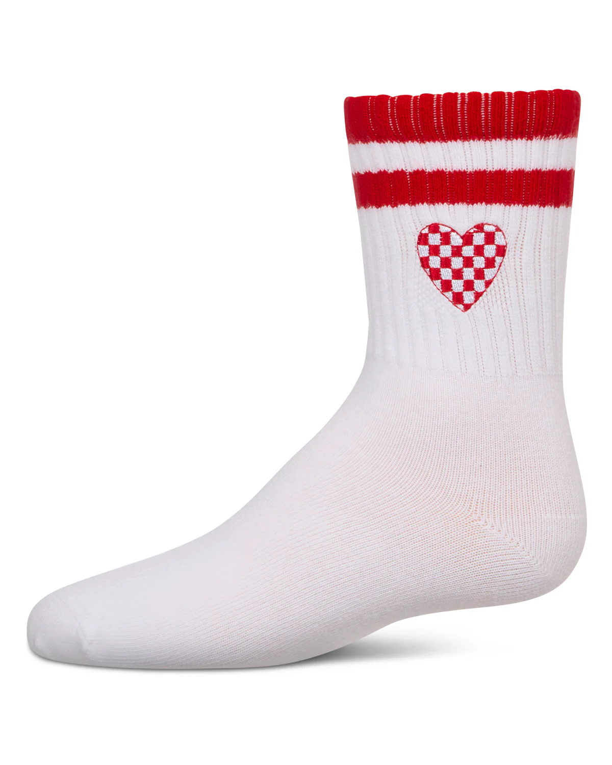 Girls' Checkered Heart Crew Socks – Image 9