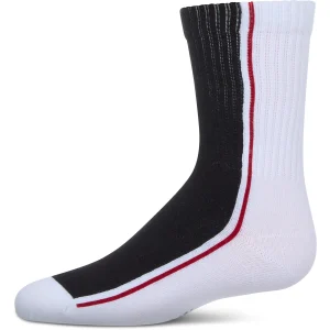 Girls' Color Block Stripe Crew Socks