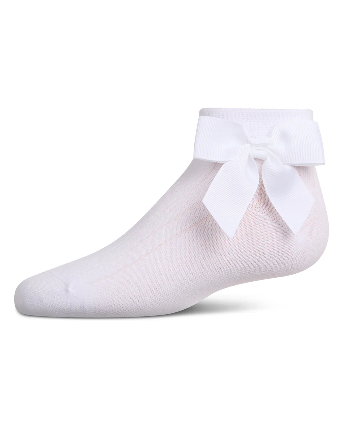 Girls' Ribbed Bow Anklet Socks – Image 4