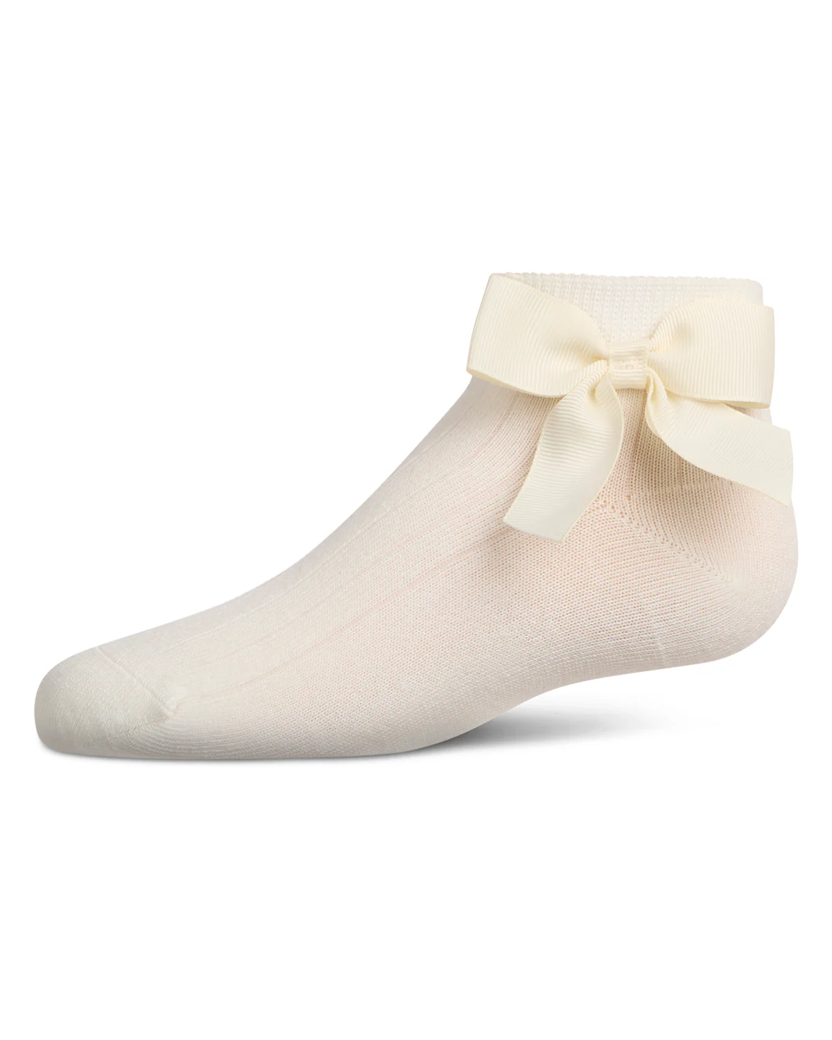 Girls' Ribbed Bow Anklet Socks – Image 5
