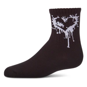 Kids Unisex "Dripping Heart" Cotton Blend Novelty Crew Sock