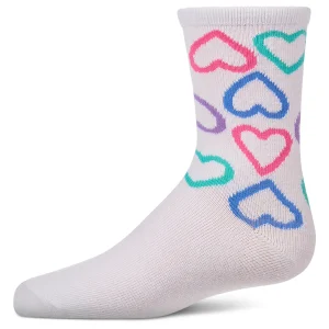 Girls "All Over Hearts" Cotton-Rich Novelty Crew Sock