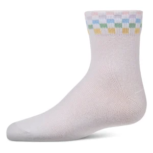 Girls "Pastel Race Car"-Themed Cotton-Rich Crew Sock
