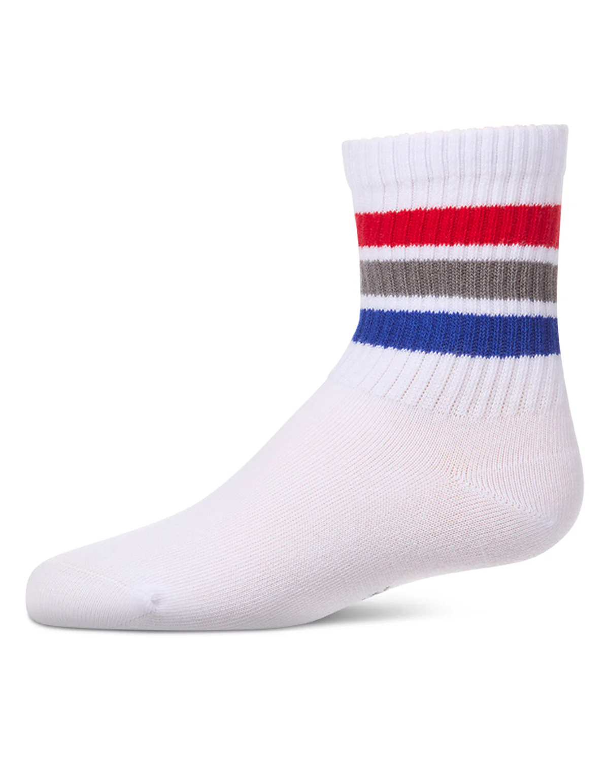 Kids Ribbed Cotton-Rich Triple-Stripe Varsity Crew Sock – Image 5
