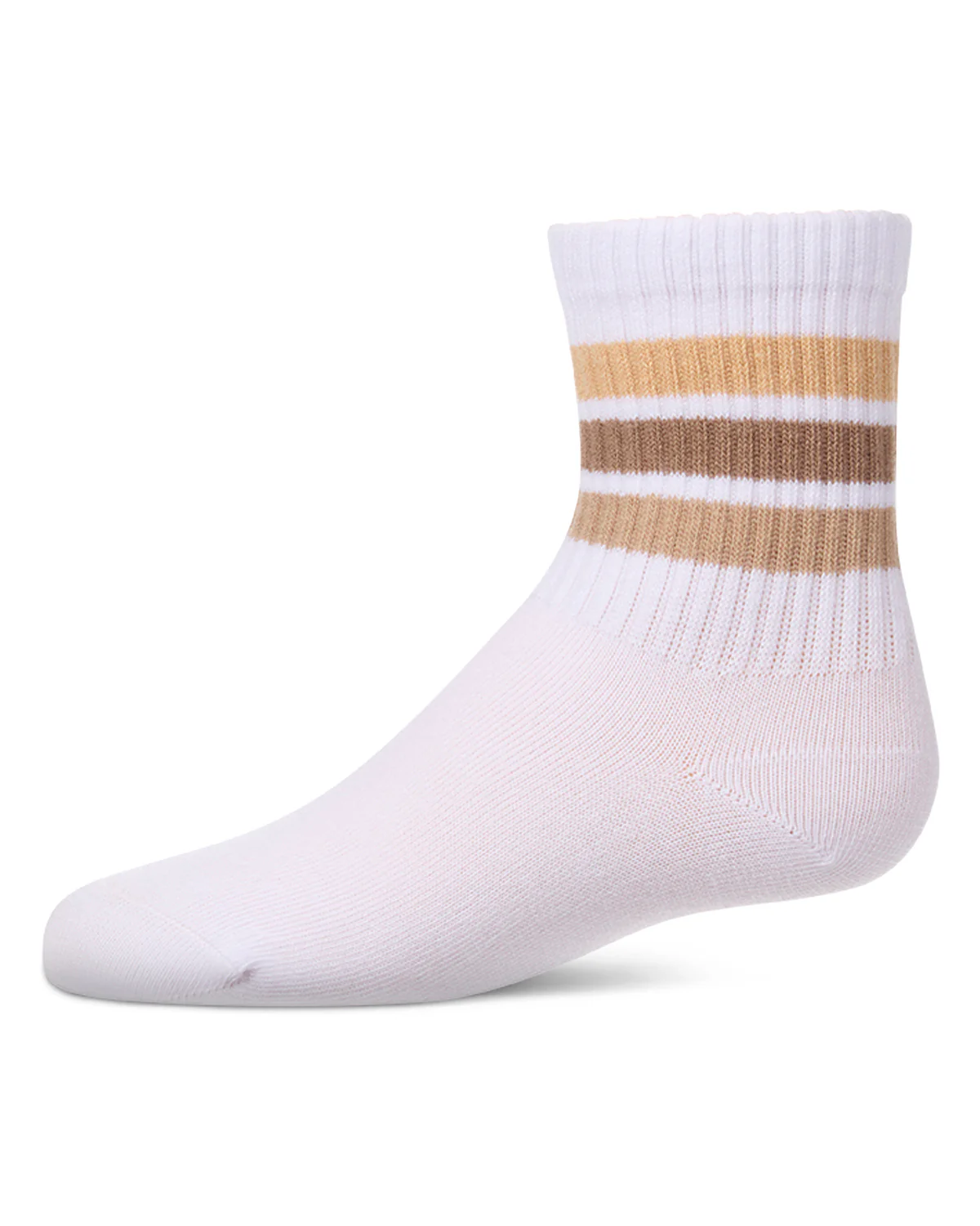 Kids Ribbed Cotton-Rich Triple-Stripe Varsity Crew Sock – Image 4