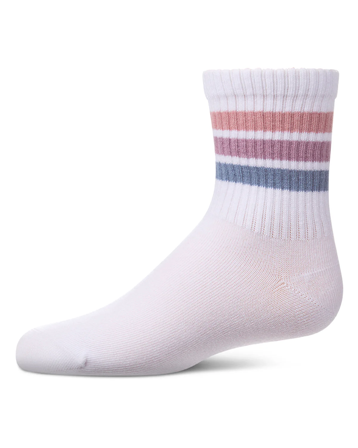 Kids Ribbed Cotton-Rich Triple-Stripe Varsity Crew Sock – Image 3