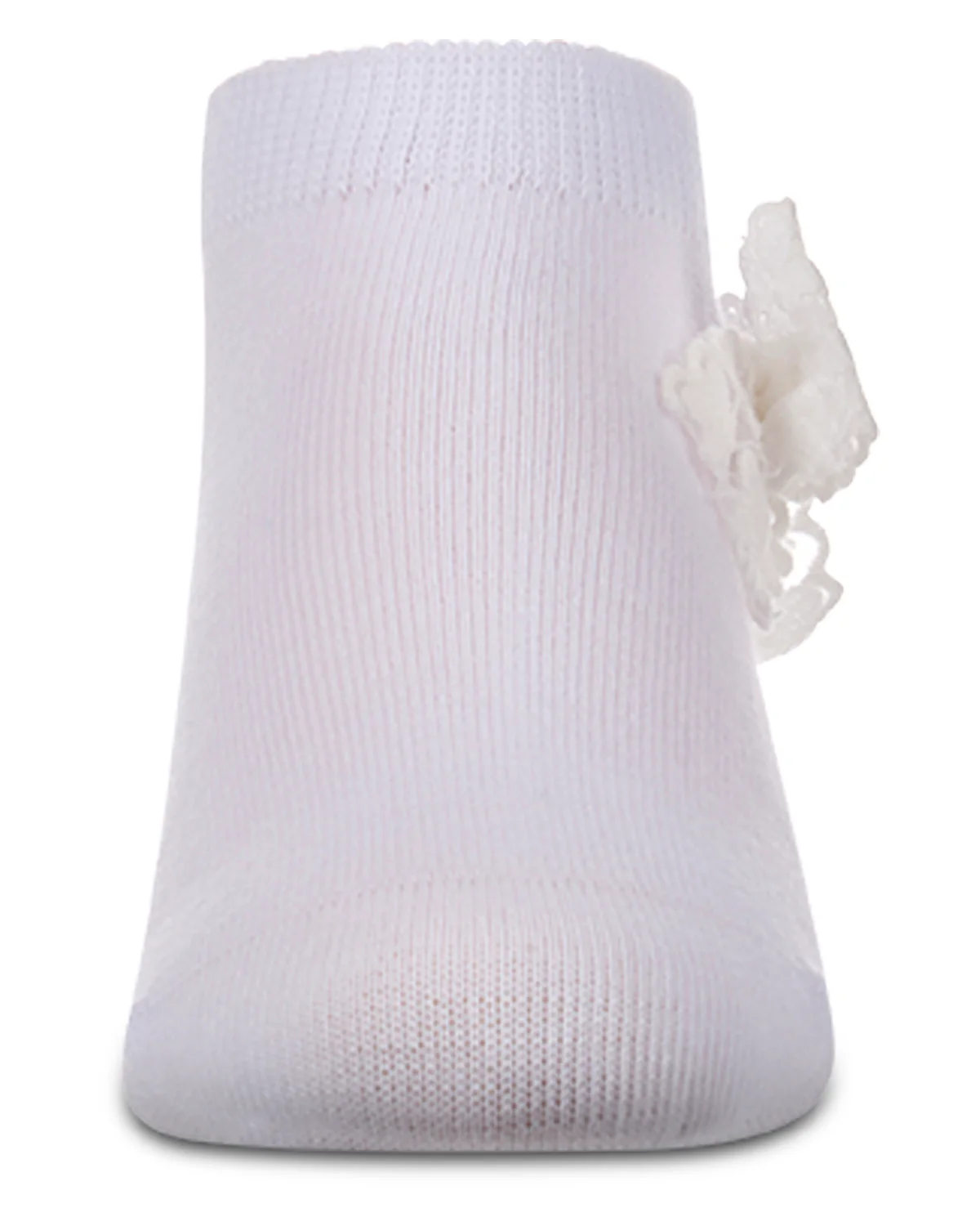 Girls Cotton-Rich Fashion Ankle Sock with Floral Lace Bow – Image 6