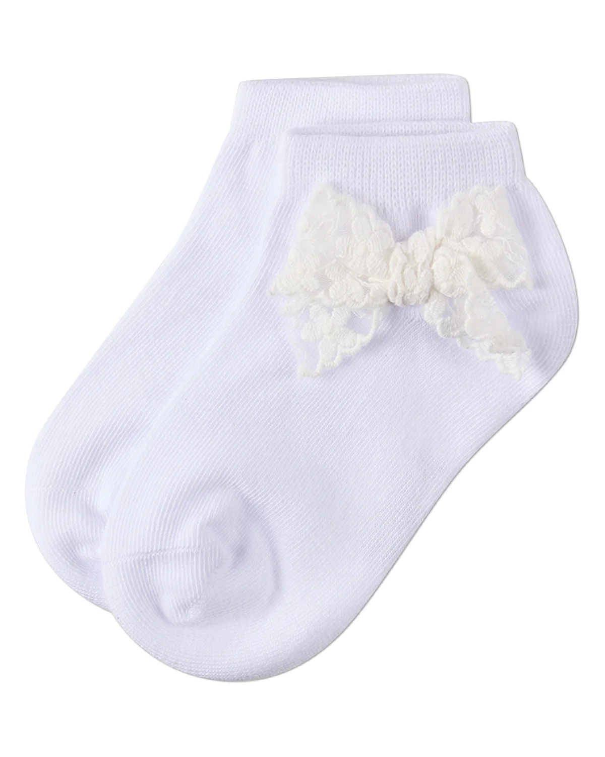 Girls Cotton-Rich Fashion Ankle Sock with Floral Lace Bow – Image 7