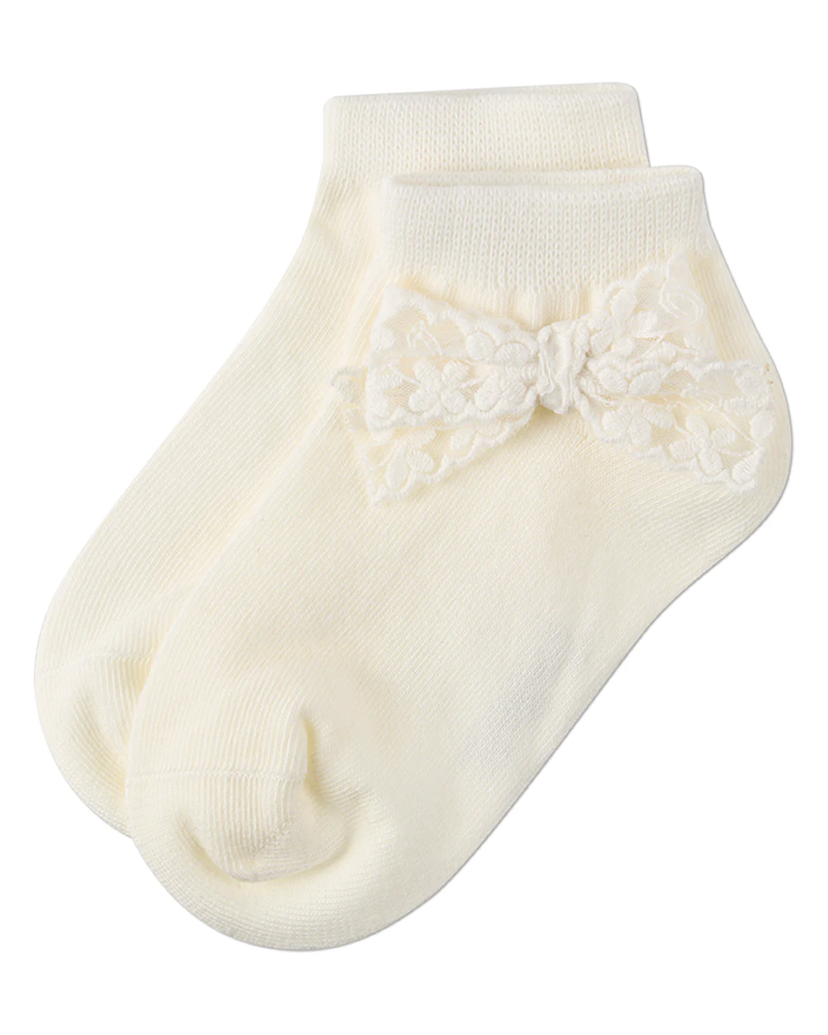 Girls Cotton-Rich Fashion Ankle Sock with Floral Lace Bow – Image 9
