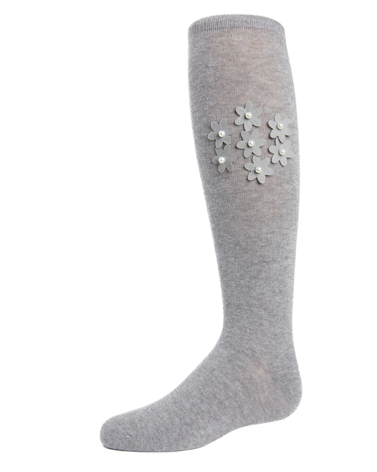 Floral Pearl Girls Cotton Blend Knee High Socks – Image 3