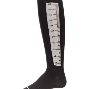 Cotton Blend Ruler Knee High Socks