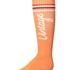 Girls Vintage Stripe Cotton Blend Knee High Socks