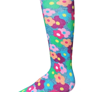 Girl's MJ Floral Cotton Blend Knee High Socks