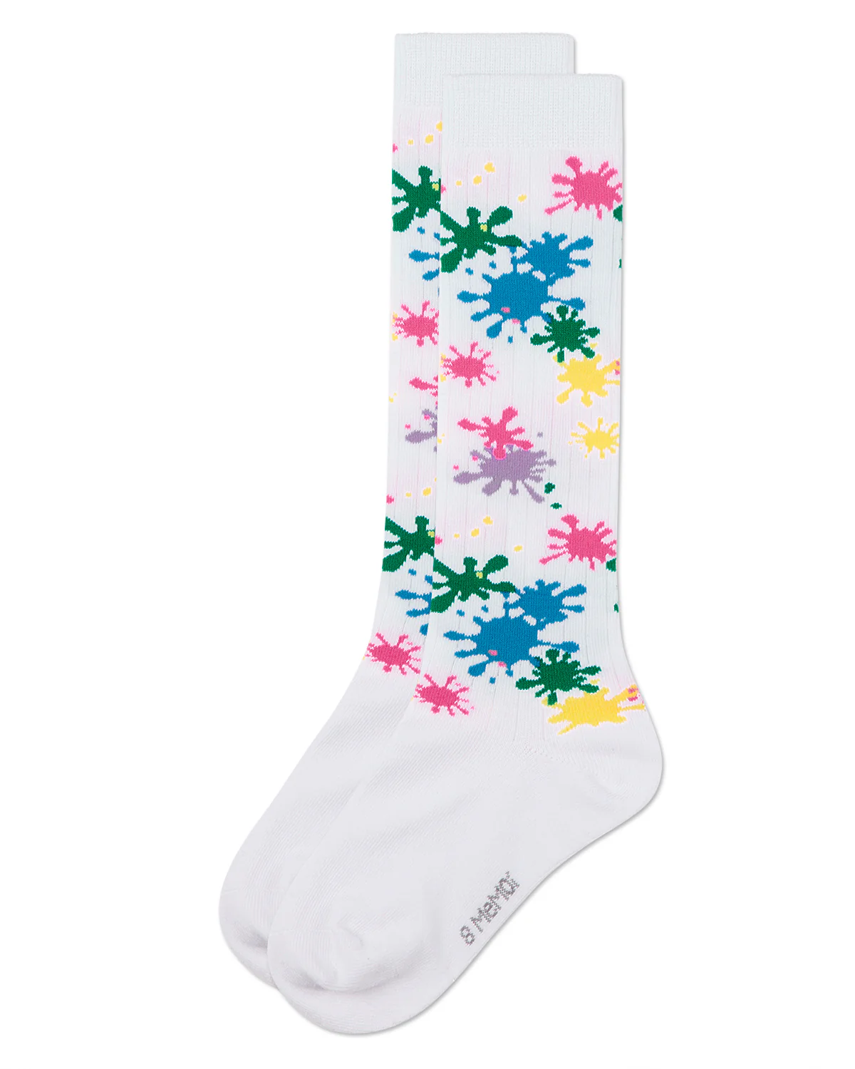 Girls Stretch Cotton "Splatter Paint" Knee Sock – Image 4