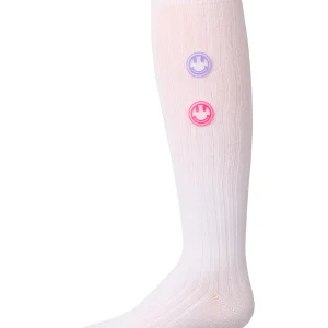 Girls "Rubber Smiley Face" Cotton Rich Knee Sock