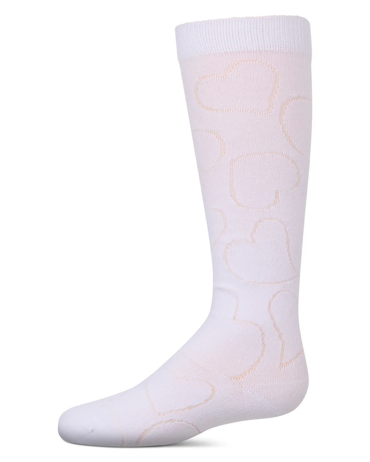 Girls Stretch Cotton Multi Heart Design Knee Sock – Image 3
