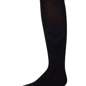 Girls Cotton-Rich Fuzzy Heart Embellished Knee Sock