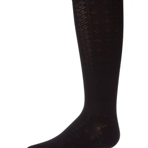 Girls Diamond-Patterned Rayon Blend Knee Sock