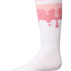 Girls "Paint Drip" Ribbed Cotton-Blend Novelty Knee High Sock