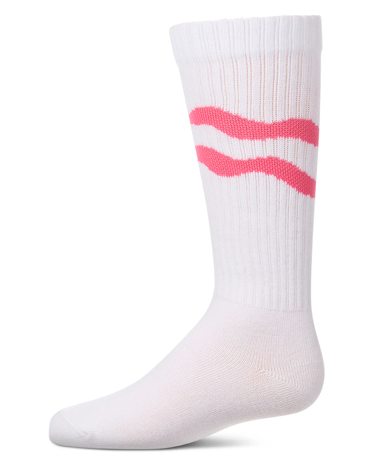 Girls "Double Wave" Ribbed Cotton-Blend Knee High Sock – Image 4