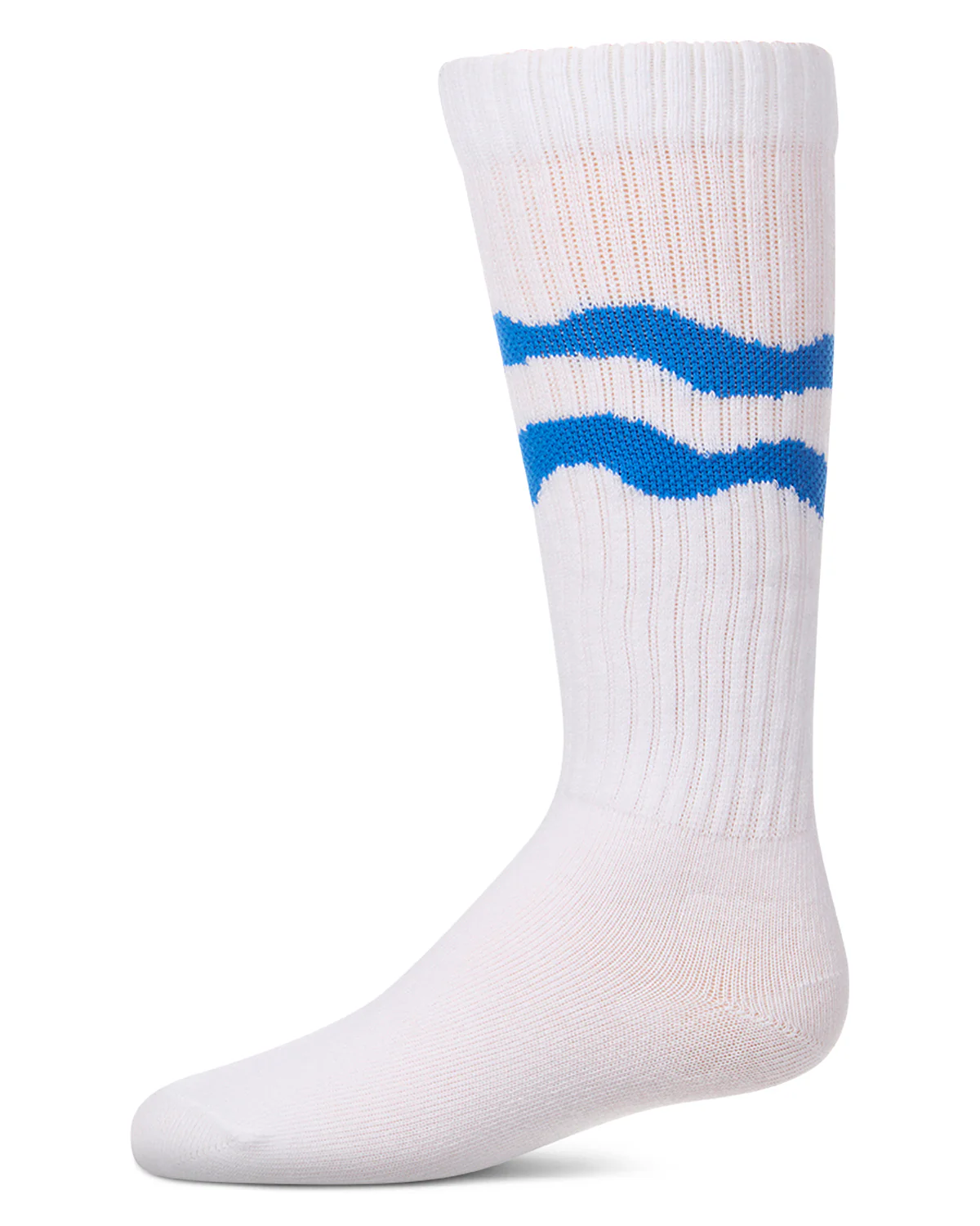 Girls "Double Wave" Ribbed Cotton-Blend Knee High Sock – Image 3