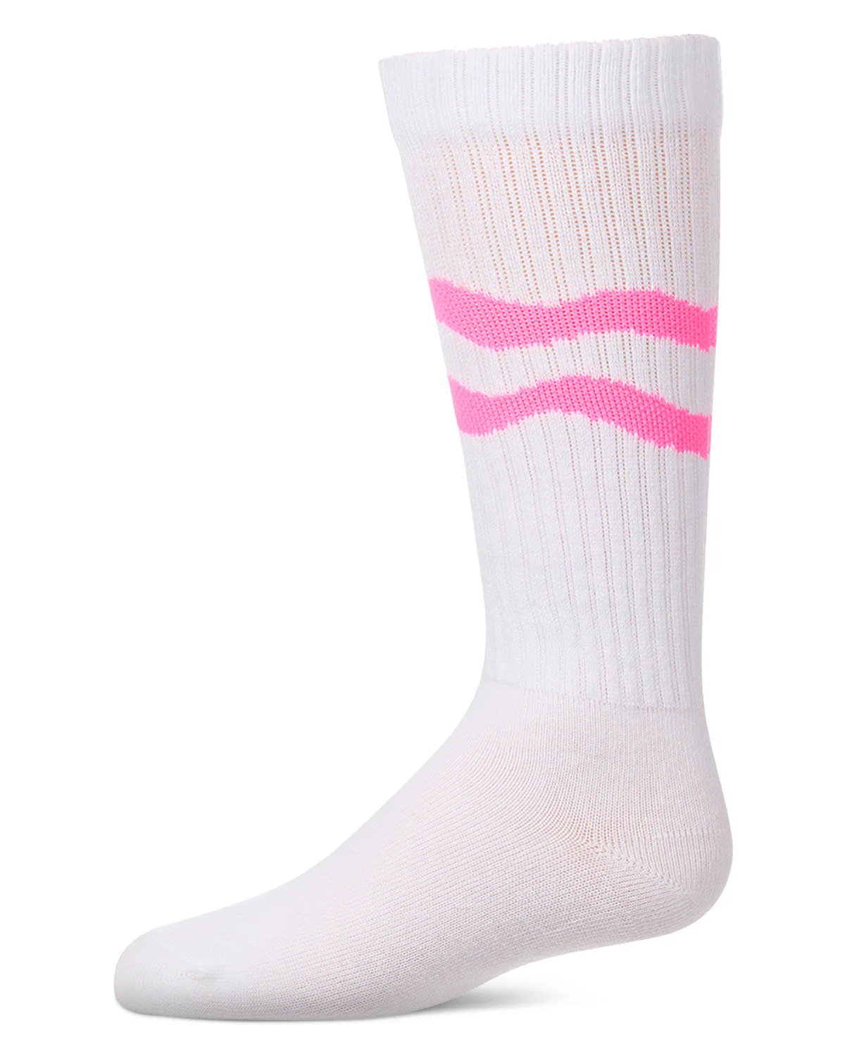 Girls "Double Wave" Ribbed Cotton-Blend Knee High Sock – Image 2