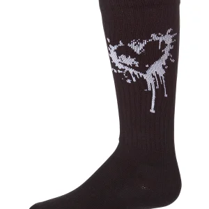Girls "Dripping Heart" Ribbed Cotton Blend Novelty Knee High Sock