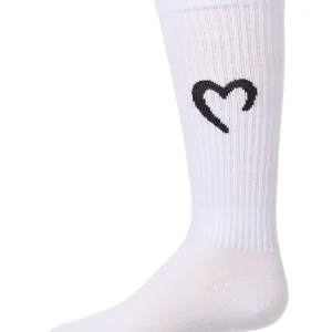 Girls "Open Heart" Ribbed Cotton-Rich Novelty Knee High Sock