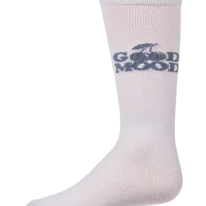 Girls "Good Mood" Mini-Ribbed Cotton-Rich Knee High Sock