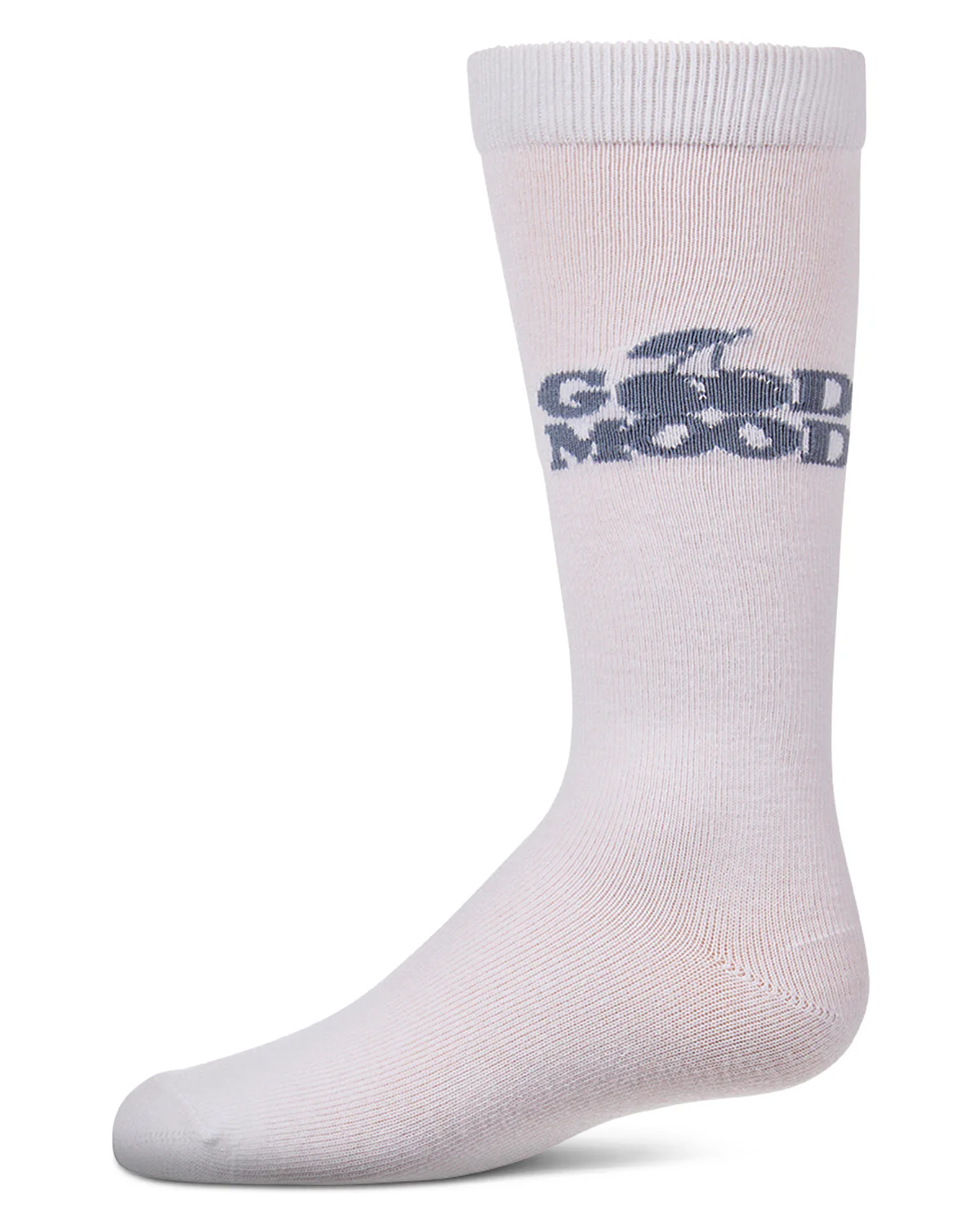 Girls "Good Mood" Mini-Ribbed Cotton-Rich Knee High Sock – Image 2