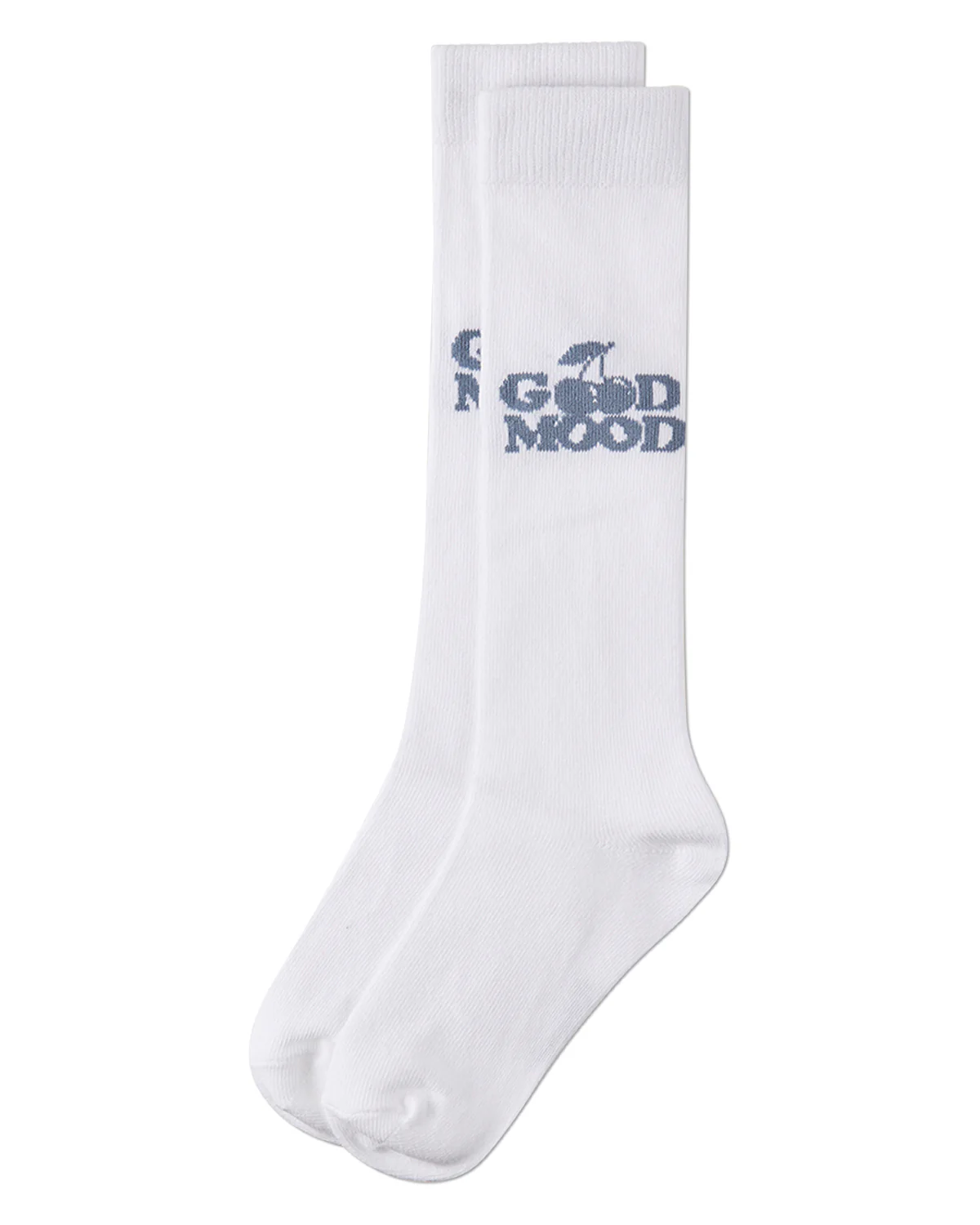 Girls "Good Mood" Mini-Ribbed Cotton-Rich Knee High Sock – Image 4