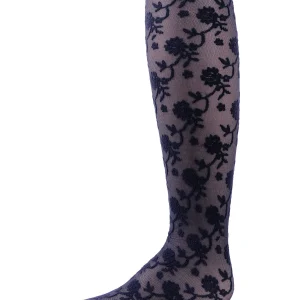 Girls' Floral Embroidery Roselle Sheer Tights