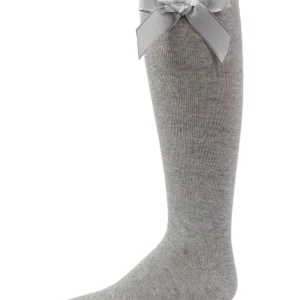 Sweet Bow Cotton Blend Knee High Socks