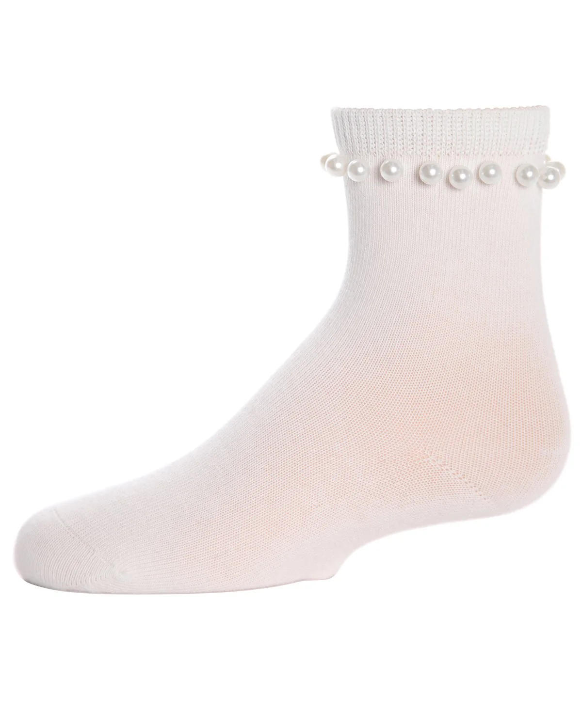 String of Pearls Girls Cotton Blend Crew Socks – Image 4