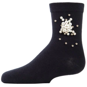Girls' Pearl Burst Cotton Blend Crew Socks