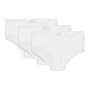 Girl’s Solid Cotton Briefs 3-Pack