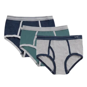 3 Pair Boys Combed Cotton-Rich Tag-Free Briefs, Assorted Colors